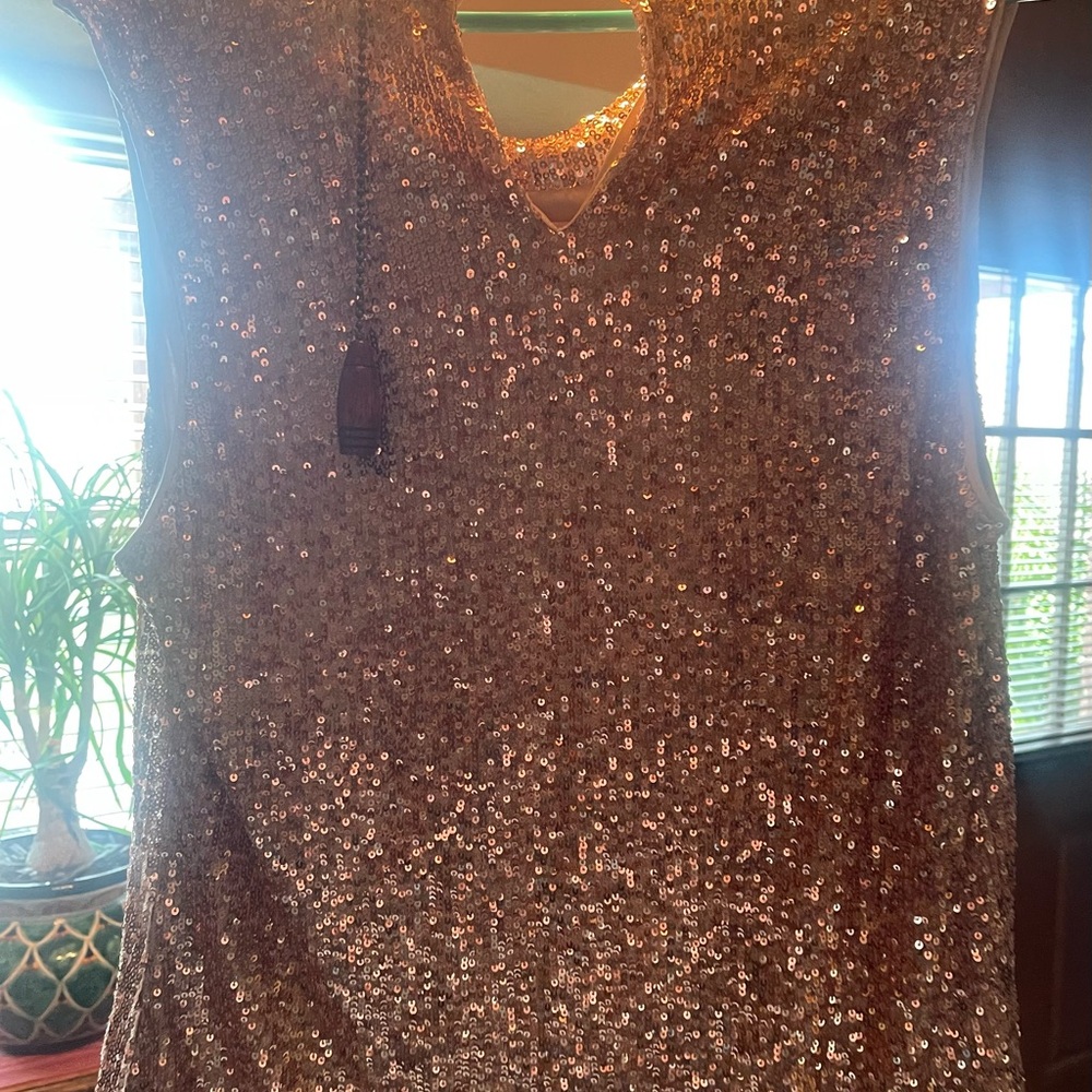 Cable & Gauge Glittering Sleeveless Top